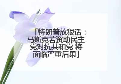 特朗普放狠话：马斯克若资助民主党对抗共和党 将面临严重后果